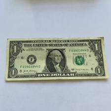 2017 $1 FANCY SERIAL NUMER - F03903944 picture