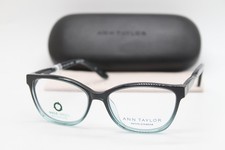 NEW ANN TAYLOR PETITE ATP826 C03 BLACK BLUE AUTHENTIC EYEGLASSES W/CASE 50-14 picture