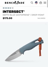 Benchmade Intersect Knife Blue Santoprene Drop Point 18050 Magnacut Fixed Blade picture
