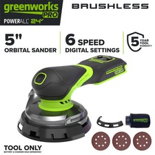 Greenworks Pro PowerAll 24V Brushless Random Orbit Sander, Tool Only, OS525A1 picture