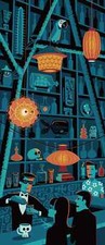 SHAG Josh Agle The Secret Bartender Serigraph Unframed print tiki bar Palm Sprin picture