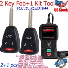 2 For 2005 2006 2007 Chrysler 300 Jeep Grand Cherokee Remote Key Fob&ProgramTool picture