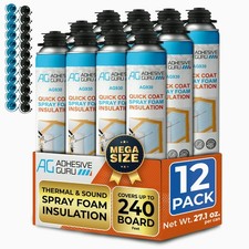 Adhesive Guru Heat Insulation Spray Foam (12x32.8 oz / 240 Board ft), Spray Foam picture