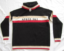 New Lou & Grey Apres Ski Turtleneck Sweater Striped Knit Graphic Cozy S (WS117) picture