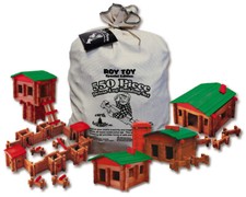 550 Piece Log Building Set Roy Toy Real Wooden Pieces Made In The USA picture