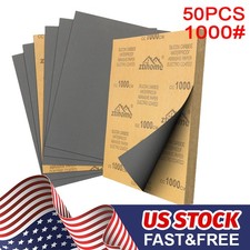 50pcs Wet Dry Sandpaper 1000 Grit Assortment 9x11'' Abrasive Paper Sheet Sanding picture