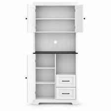 71 Inch Tall Kitchen Pantry Cabinet Organizer Storage Cabinet with 2 Drawers USA picture