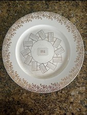 1956 Calendar Plate – Vintage Ceramic – Mid‑Century Design – 9” picture