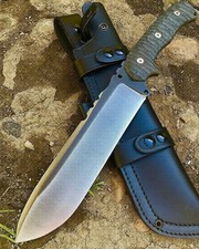 Custom Handmade D2 Tool Steel Hunting Bowie Knife Survival Camping Knife picture