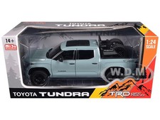 2023 TOYOTA TUNDRA TRD 4X4 PICKUP LUNAR ROCK GRAY W/WHEEL RACK 1/24 H08555R picture