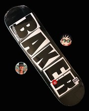 RARE Baker Skateboard Deck Black White Team Classic Logo 8.0” BRAND NEW picture