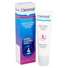 Clearasil Rapid Action Acne Spot Treatment Cream Benzoyl Peroxide 25ml NEW picture
