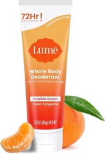 3.0 oz tube Lume Whole Body Deodorant in Clean Tangerine Aluminum Free 2 Pack picture