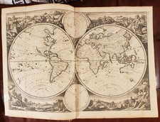 1744 Dutch Bible - Leather . Brass . 6 Fold Out Maps . Approx 282 Illustrations picture