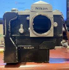 1968 Nikon F 35mm SLR Camera F36 Motor Drive Eye-Level Finder Untested picture