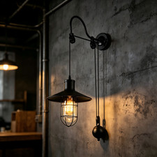 Industrial Vintage Gooseneck Wall Mounted Light Farmhouse Cone Shade Wall Lamp picture