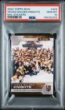 VEGAS GOLDEN KNIGHTS * PSA 10 * STANLEY CUP TEAM PIC 2022-23 TOPPS NOW #429 NHL picture