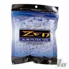 ZEN  Slim Filter Tips -  10 sealed  Bags - Resealable 200  filters picture