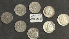 1949 S Roosevelt Dime - 90% SILVER Rare Key Date Low Mintage Fine Or Better F+ picture
