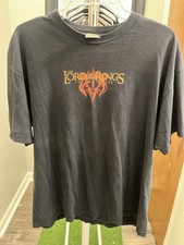 Vintage 2002 Lord of the Rings Two Towers T-Shirt w/ Sauron Eye Back Print picture