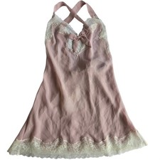 Adore Me Burnished Lilac Lace Babydoll Chemise Slip Dress Y2K Coquette Medium picture