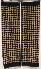 VTG JCPenney By Design Houndstooth Bath Towels Set 2 Pack Camel Black USA Made picture