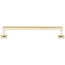 Alno Millennium 6 in. C/C Solid Brass Cabinet Handle Drawer Pull, Polished Brass picture