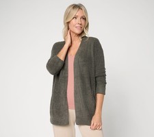 SUNNYLiFE Women's Top Plus Sz Sweater 2X CozyChic Lite Ribbed Cuff Green A629830 picture