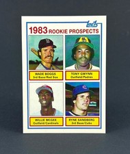 Wade Boggs Tony Gwynn Ryne Sandberg Mcgee 1983 Rookie Dream baseball art Card picture