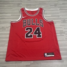 Nike NBA Chicago Bulls Lauri Markkanen Icon Ed Red Swingman Jersey Mens XL $120 picture
