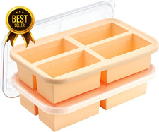 2 Pack 1 Cup Super Ice Cube Tray Silicone Meal Prep Freezer Container picture