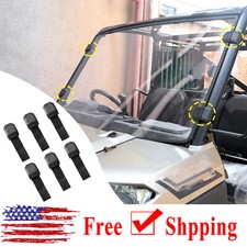 6x UTV Black Windshield Clips Bracket Straps For Polaris RZR XP Ranger Can am X3 picture