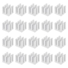 20Pack 10x10x10mm Silver Tone Sticky Aluminum Heatsink Electronic Radiators picture