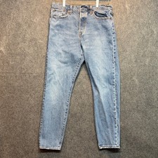 Levis Premium Wedgie Straight Jeans Womens 31 Blue Denim High Rise Button Fly picture