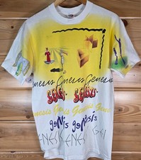 VTG Genesis Band AOP Tour 1992 T-Shirt Men Large Distress 90s picture
