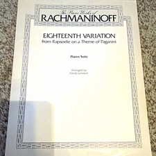 Belwin Rachmaninoff 18th Variation Rhapsody on a Theme of Paganini Piano Solo picture