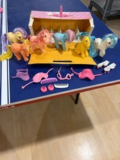 Vintage 1983 My Little Pony Carry Case w/6 Vintage Ponies & Accessories Read picture
