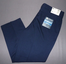NEW HAGGAR Navy Blue Expandomatic Wrinkle Free Dress Pants Men's 40 X 29 NWT picture