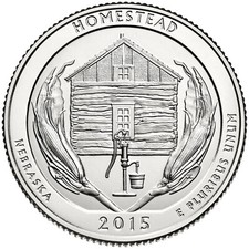2015 S Homestead NP Quarter. ATB Series Uncirculated From US Mint roll. picture