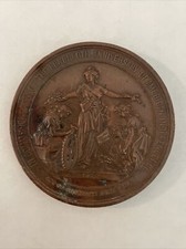 RARE 1876 U.S. CENTENNIAL EXPOSITION PHILADELPHIA PENNSYLVANIA BRONZE MEDAL picture