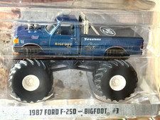 GREENLIGHT 1987 FORD F-250 BIGFOOT MONSTER PICK UP 4x4 TRUCK -BLUE, NICE picture