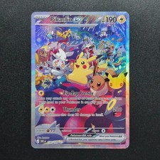 Pikachu ex Special Illustration Rare (150/128) 30th English Game Collection Card picture