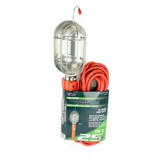 25 ft Trouble Light w Orange Cord + Metal Cage - US WIRE TL525 picture