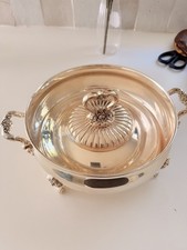 Wallace Royal Rose Silverplate Footed Covered Bowl with Handles picture