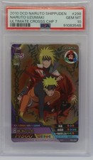 2010 DCD Naruto Shippuden #298 Naruto Uzumaki & Ultimate Cross CHP 7. PSA 10 picture