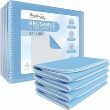 4 Pack Reusable Underpads Incontinence Bed Pads Washable Waterproof Pee Pads picture