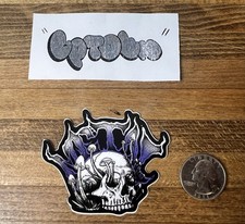 Metal Skateboards Shroom Skull Sticker Fred Gall Heavy Blood Wizard picture
