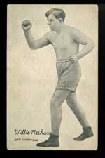 1921 Exhibit Boxing - Willie Meehan - San Francisco, California - Postcard Back picture