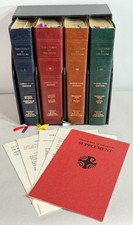 THE LITURGY OF THE HOURS Large Type Print 4-Vol Boxed Set 1975 w/ Pamphlets picture