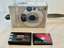 Canon PowerShot S300 Digital ELPH 2.0MP Digital Camera W/ SD Card Battery WORKS picture